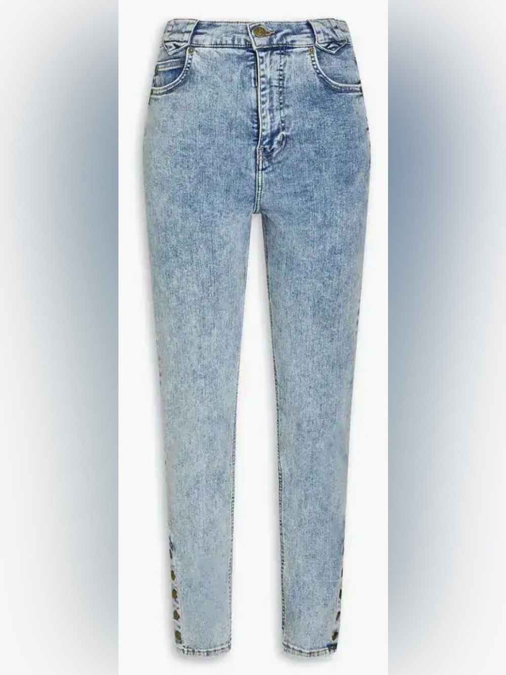FRAME The Snapped Denim Leggings Esther Acid Wash Jeans Size 28